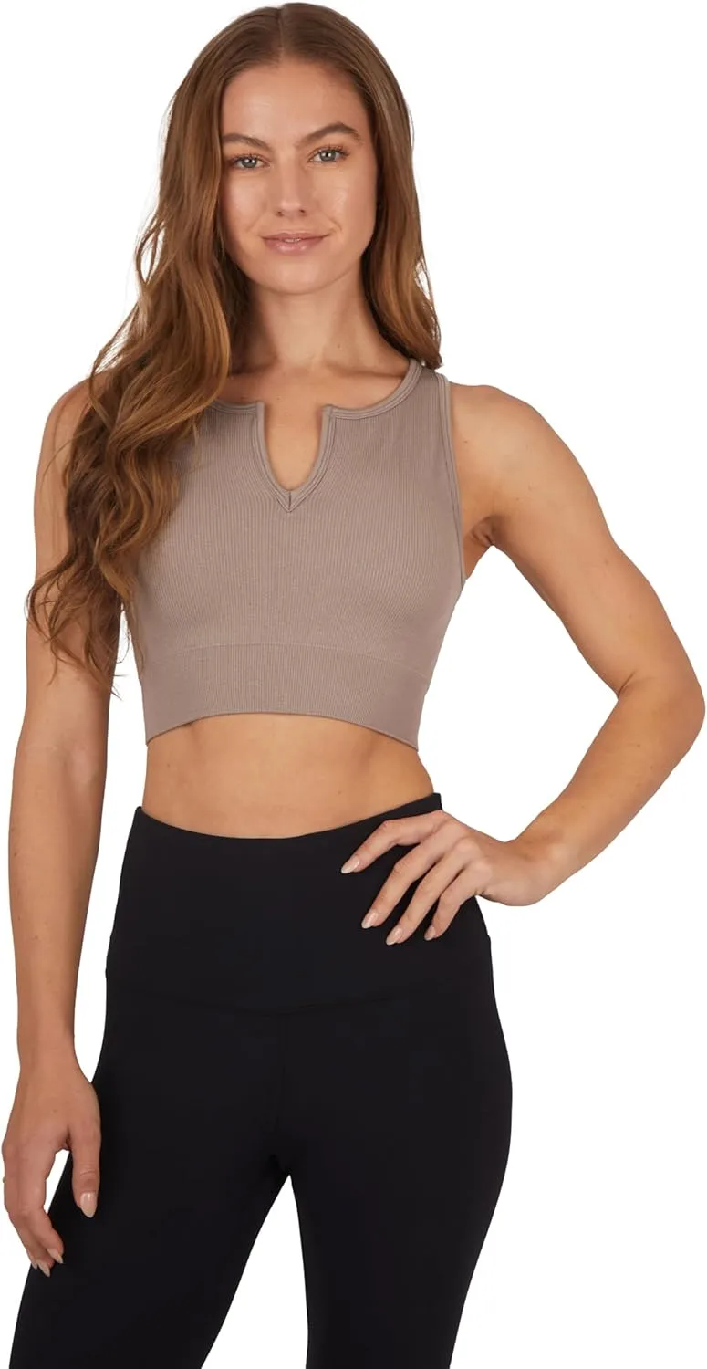 90 Degree By Reflex Womens 2 Pack Seamless Raya V-Neck Tank Top