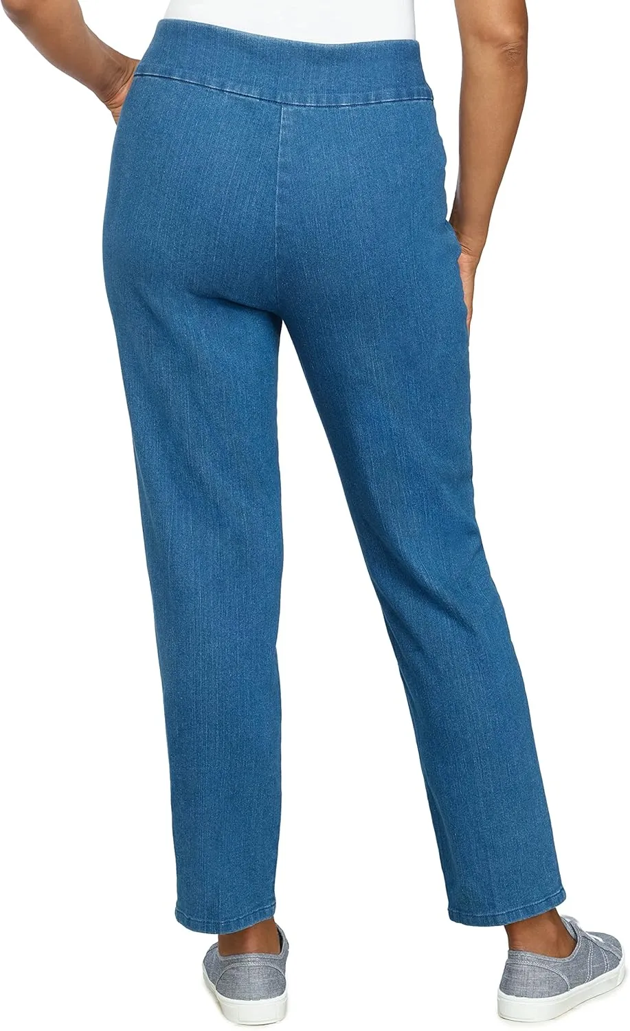 Alfred Dunner Womens Petite Super Stretch Mid-Rise Average Length Pant