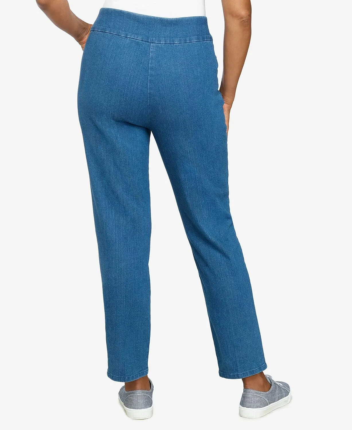Alfred Dunner Womens Petite Super Stretch Mid-Rise Average Length Pant