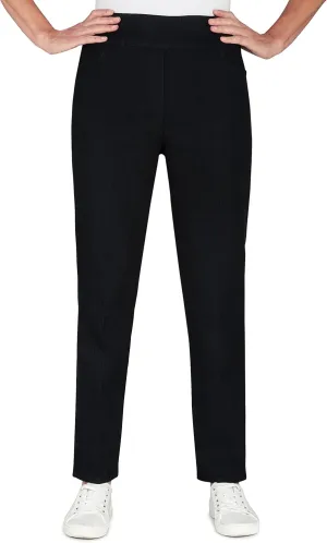 Alfred Dunner Womens Petite Super Stretch Mid-Rise Average Length Pant