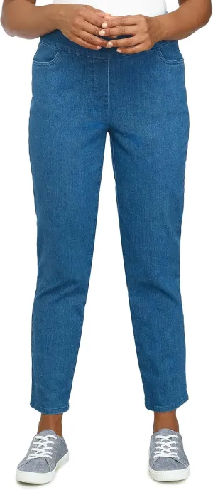Alfred Dunner Womens Petite Super Stretch Mid-Rise Average Length Pant