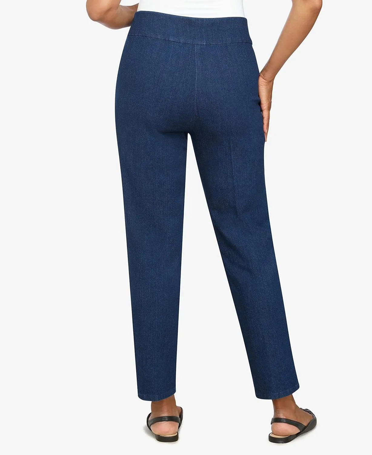 Alfred Dunner Womens Petite Super Stretch Mid-Rise Average Length Pant
