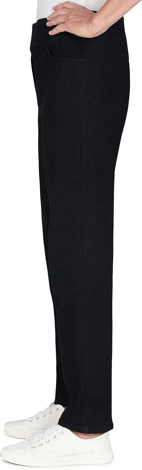 Alfred Dunner Womens Super Stretch Mid-Rise Short Length Pant