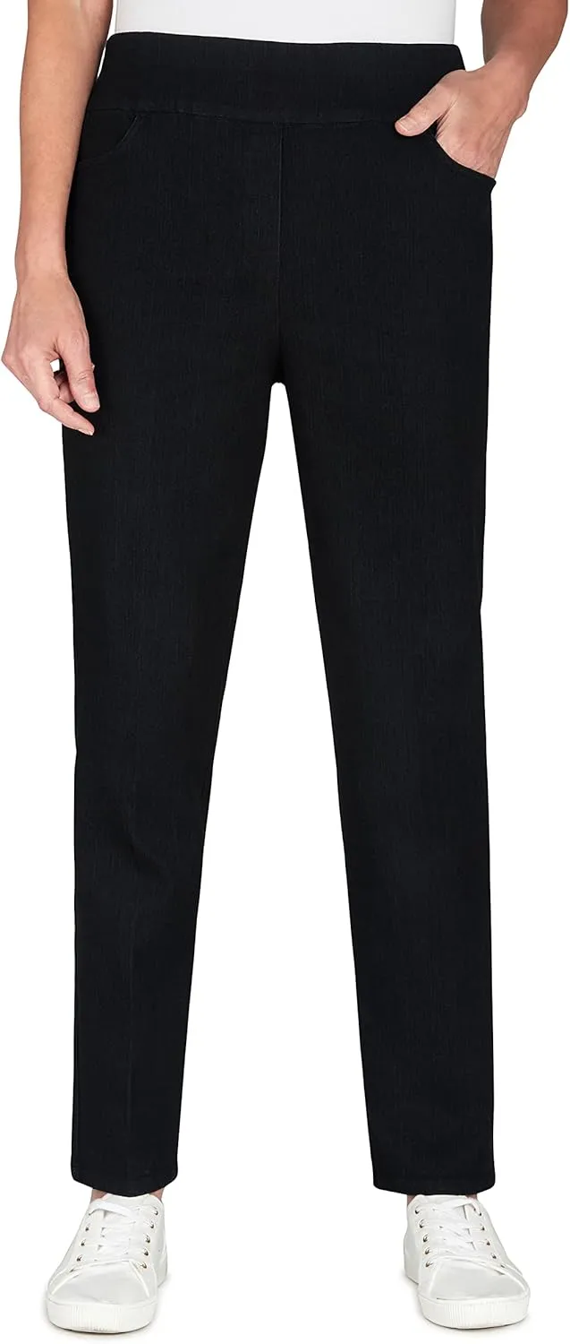 Alfred Dunner Womens Super Stretch Mid-Rise Short Length Pant