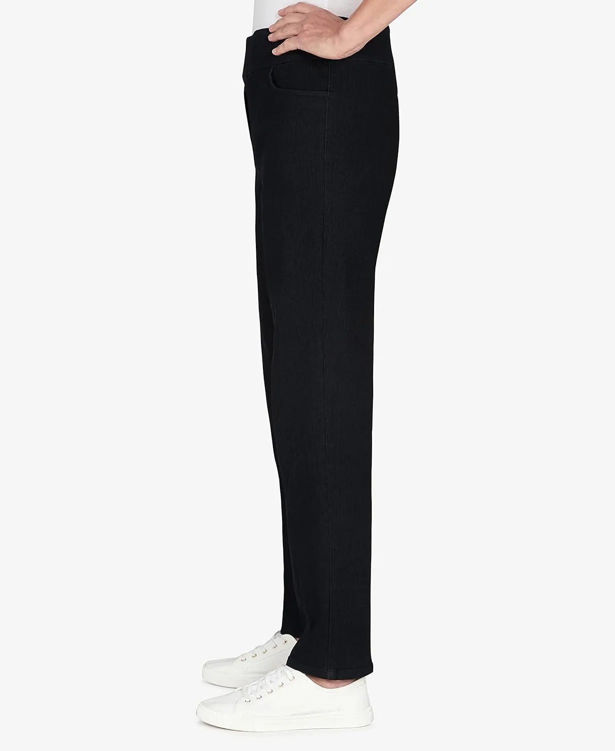 Alfred Dunner Womens Super Stretch Mid-Rise Short Length Pant