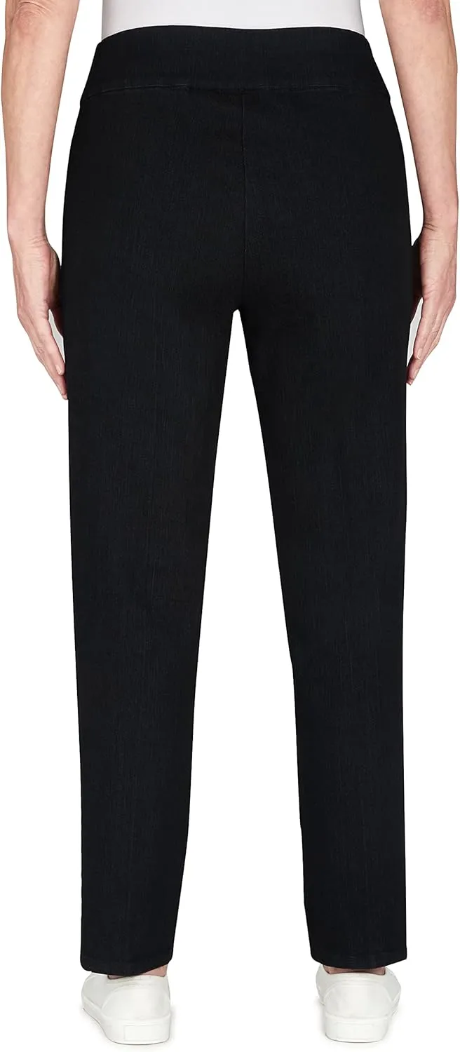 Alfred Dunner Womens Super Stretch Mid-Rise Short Length Pant