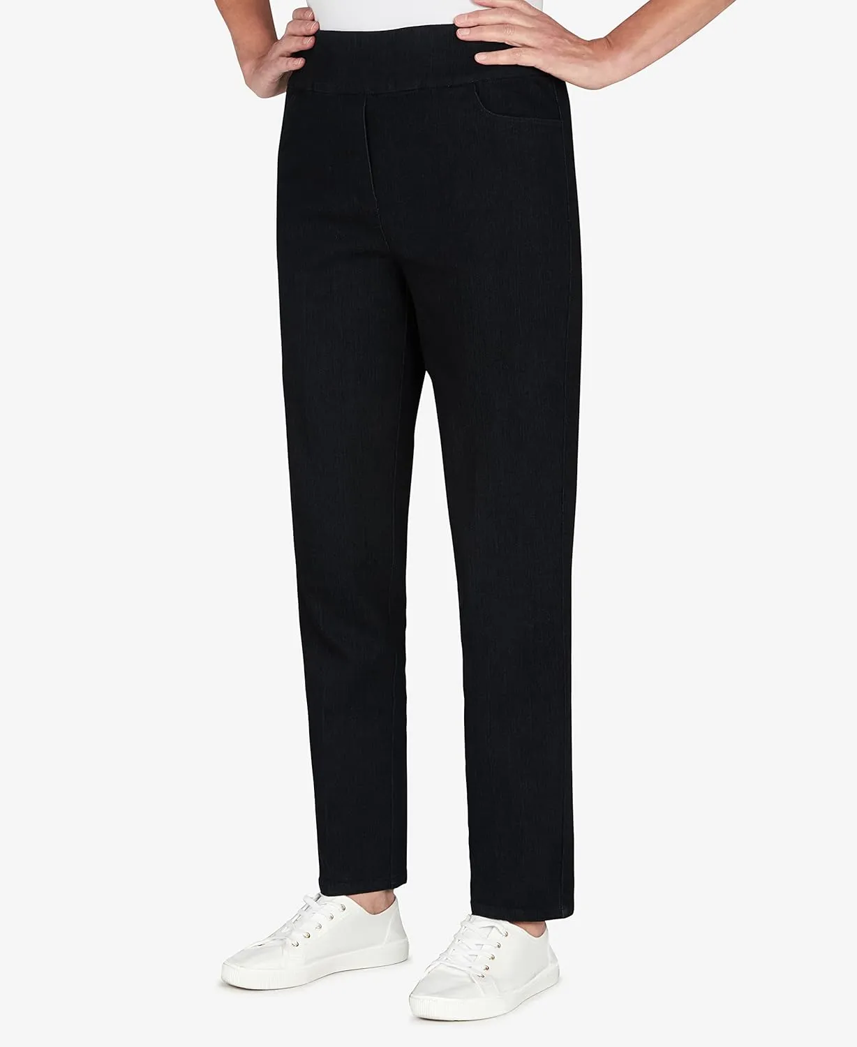 Alfred Dunner Womens Super Stretch Mid-Rise Short Length Pant