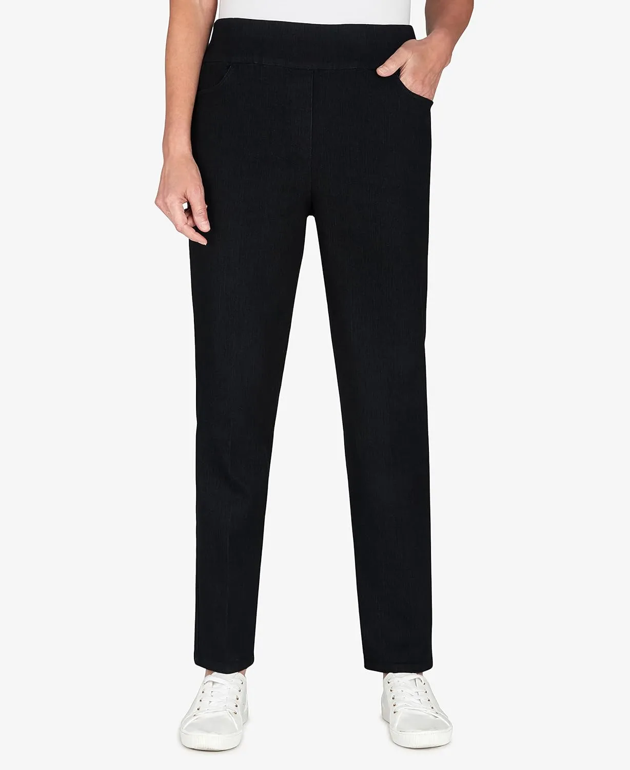 Alfred Dunner Womens Super Stretch Mid-Rise Short Length Pant