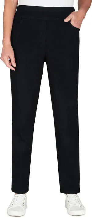 Alfred Dunner Womens Super Stretch Mid-Rise Short Length Pant