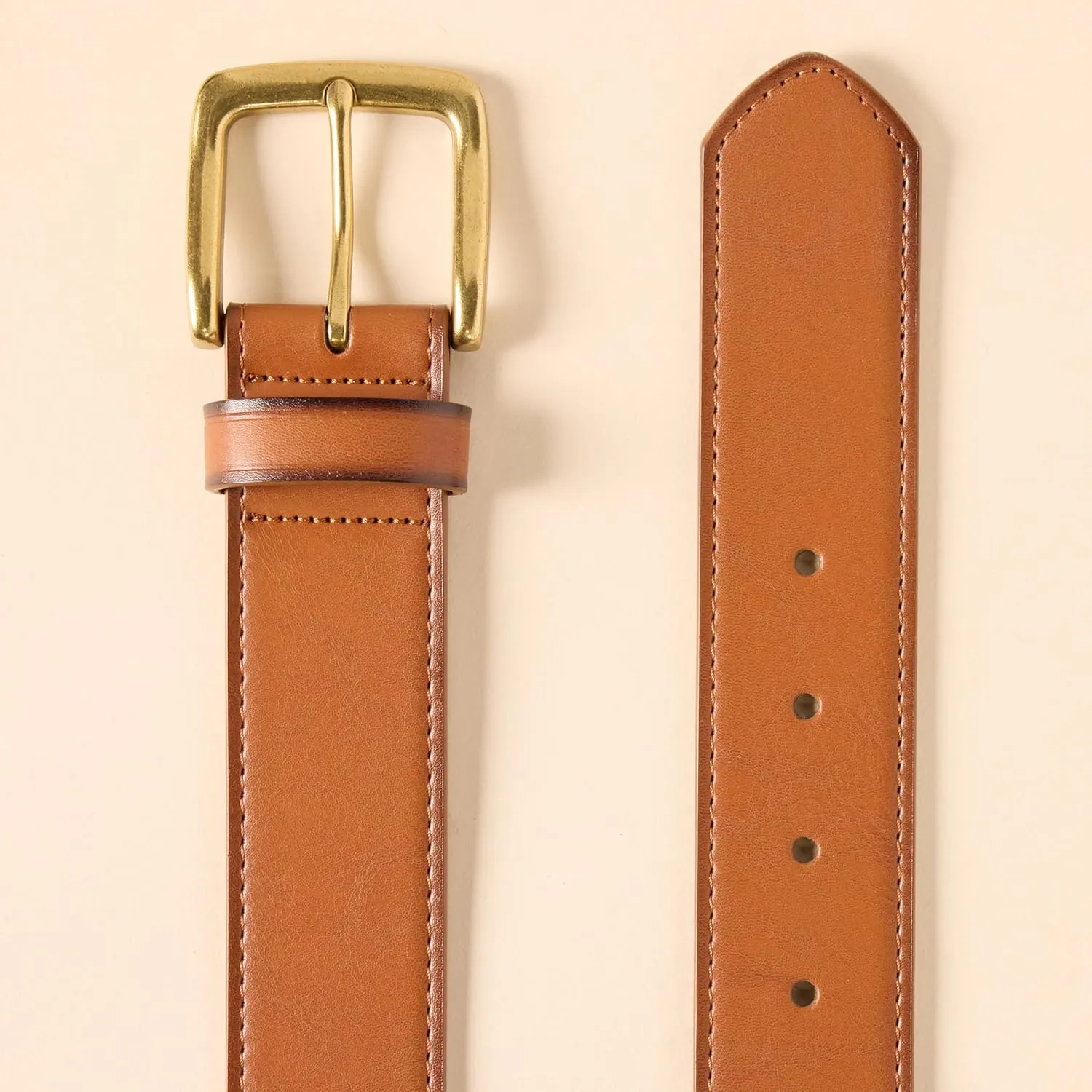 Amazon Essentials Men's Raw Edge Jeans Belt