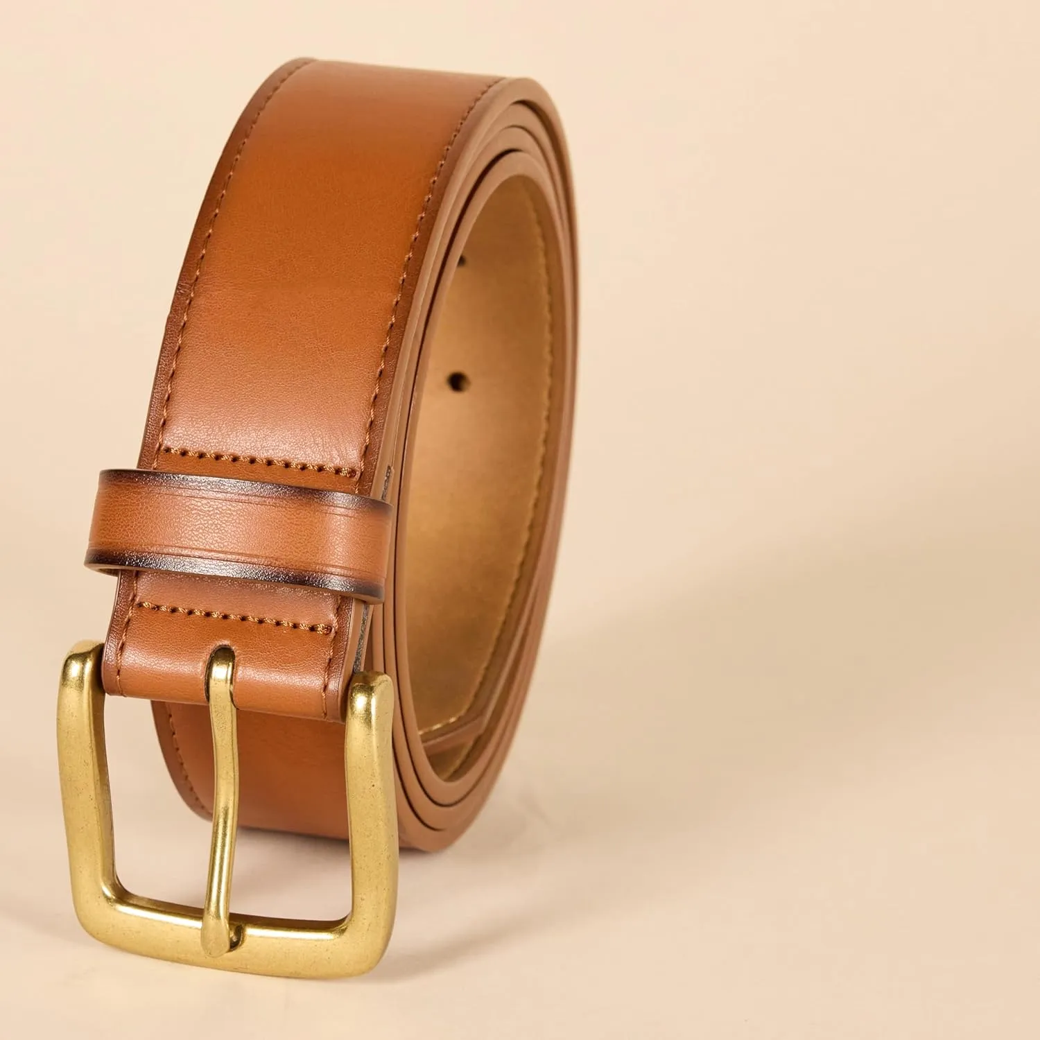 Amazon Essentials Men's Raw Edge Jeans Belt