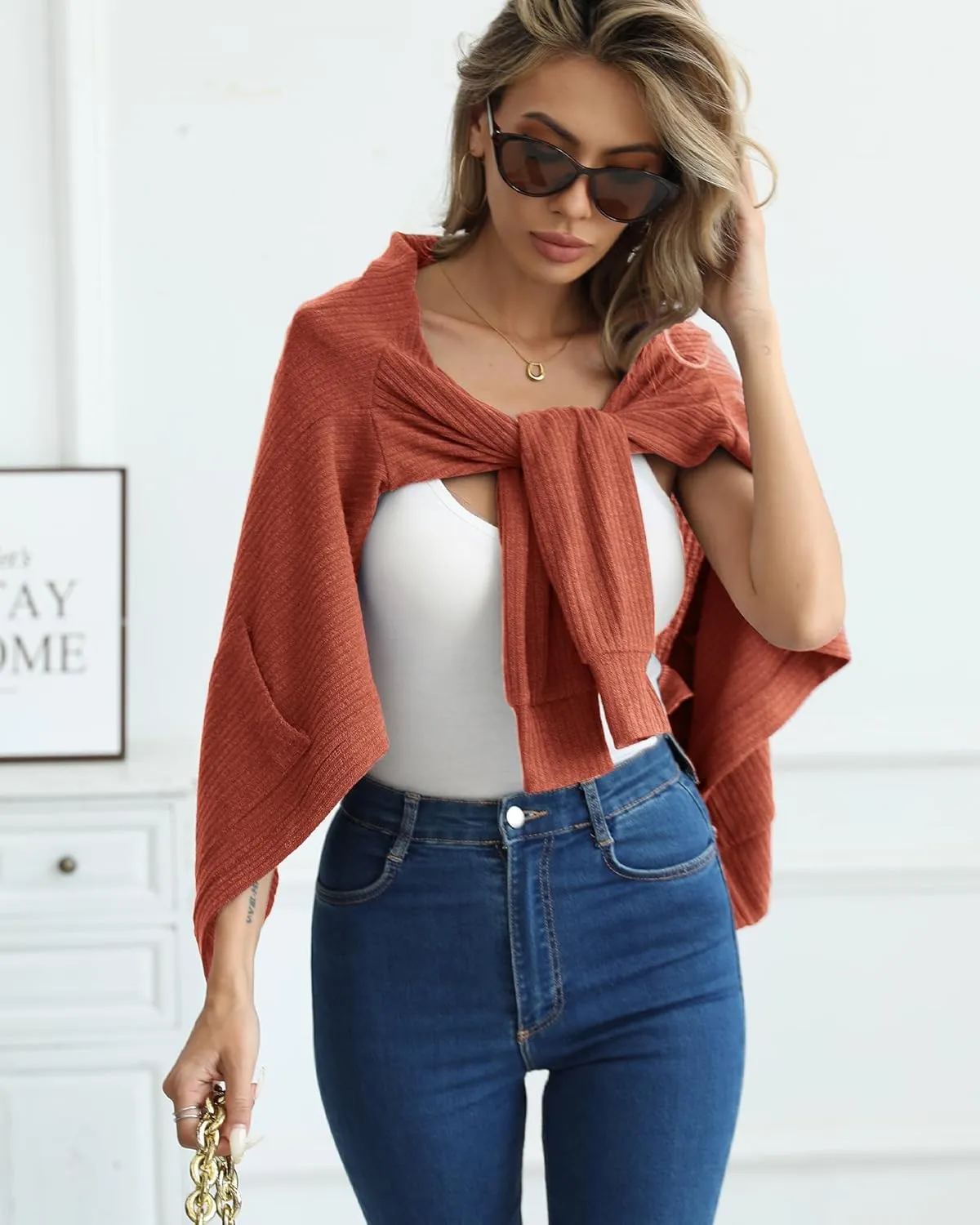 Argstar Women's Cardigan with 4 Pockets (Available in Inner Pocket)