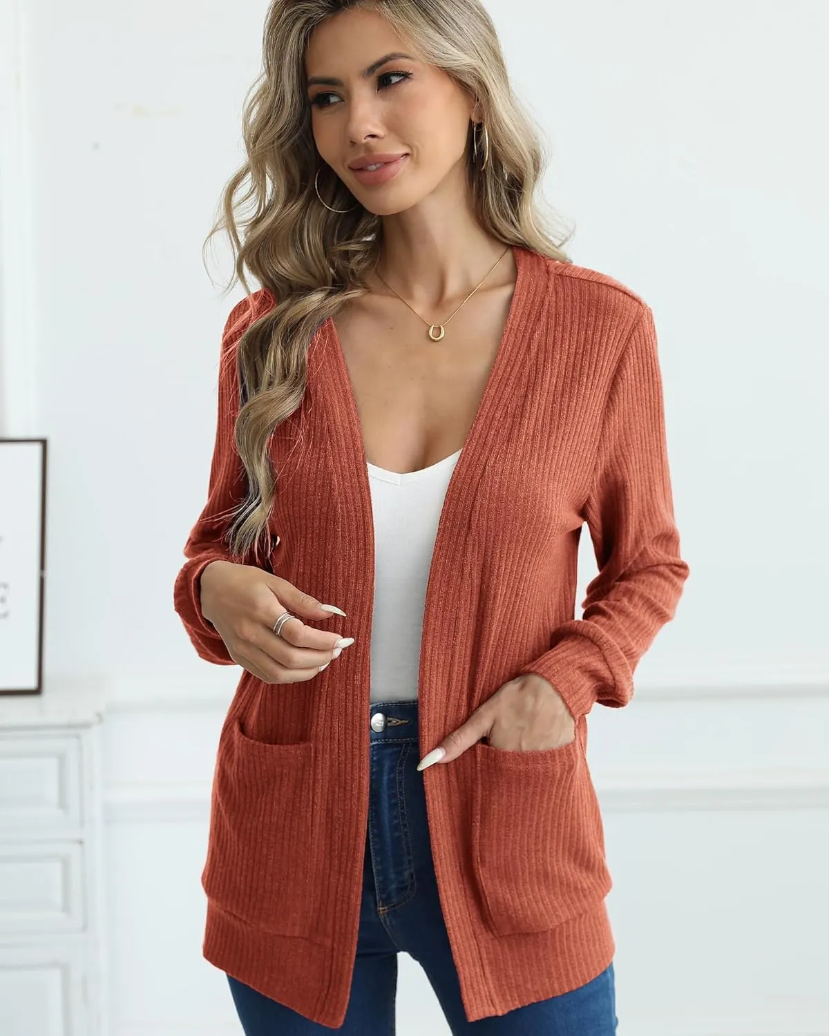 Argstar Women's Cardigan with 4 Pockets (Available in Inner Pocket)