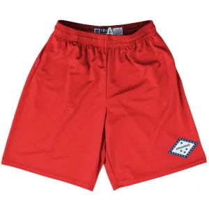 Arkansas State Flag 9" Inseam Lacrosse Shorts
