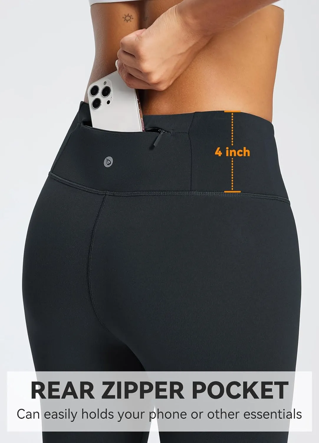 baleaf Women's Fleece Lined Leggings Water Resistant Thermal Winter Warm Tights High Waisted with Pockets Running Gear