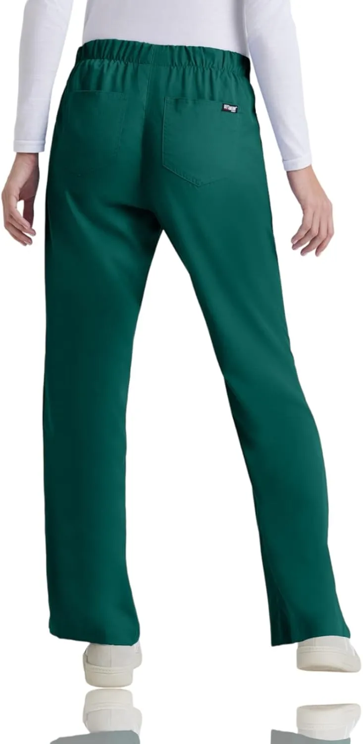 BARCO Grey's Anatomy Scrubs - Riley Scrub Pant for Women, Elastic Back Waist, Mid-Rise Flared Leg Women's Scrub Pant