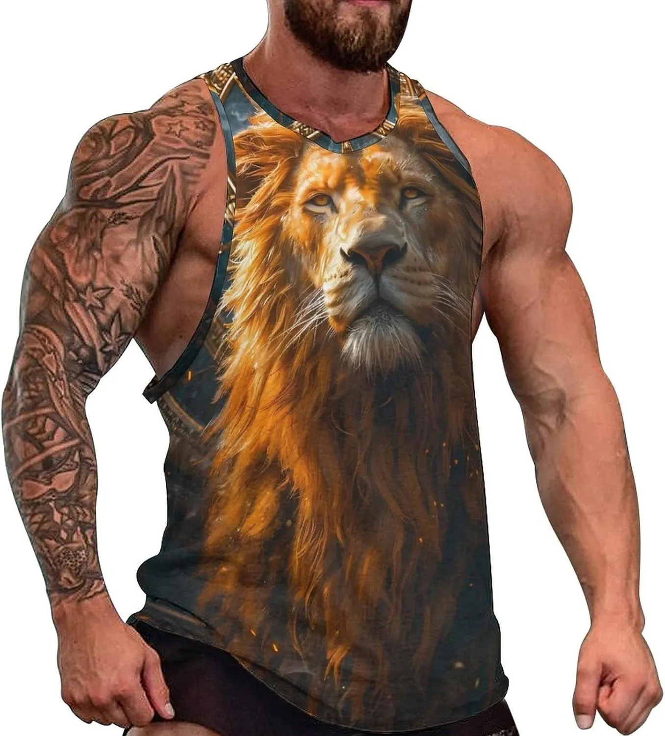 Big and Tall Tank Tops for Men Cropped Sleeveless Undershirt Men Workout Tank Tops