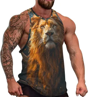 Big and Tall Tank Tops for Men Cropped Sleeveless Undershirt Men Workout Tank Tops