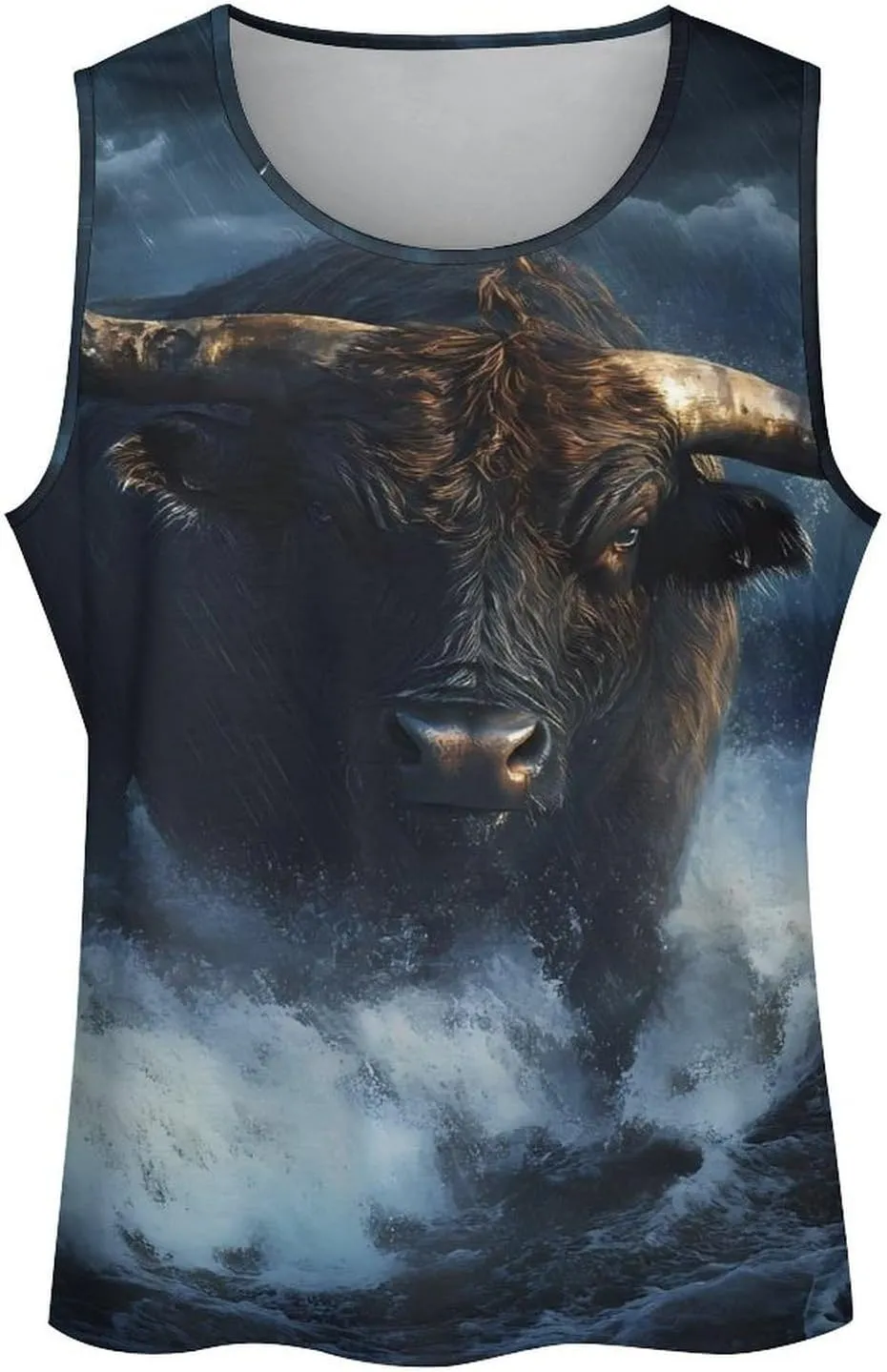 Bull in Storm Men's Activewear Tank Tops Gym Sleeveless Muscle T Shirts Workout Tees Vest