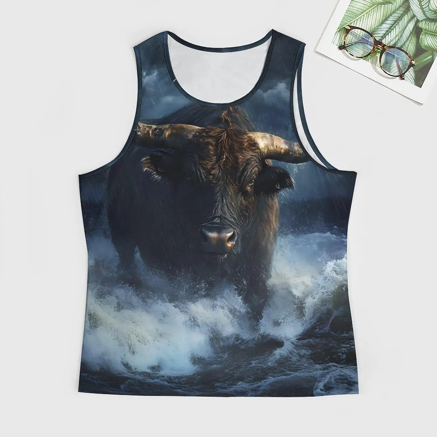 Bull in Storm Men's Activewear Tank Tops Gym Sleeveless Muscle T Shirts Workout Tees Vest