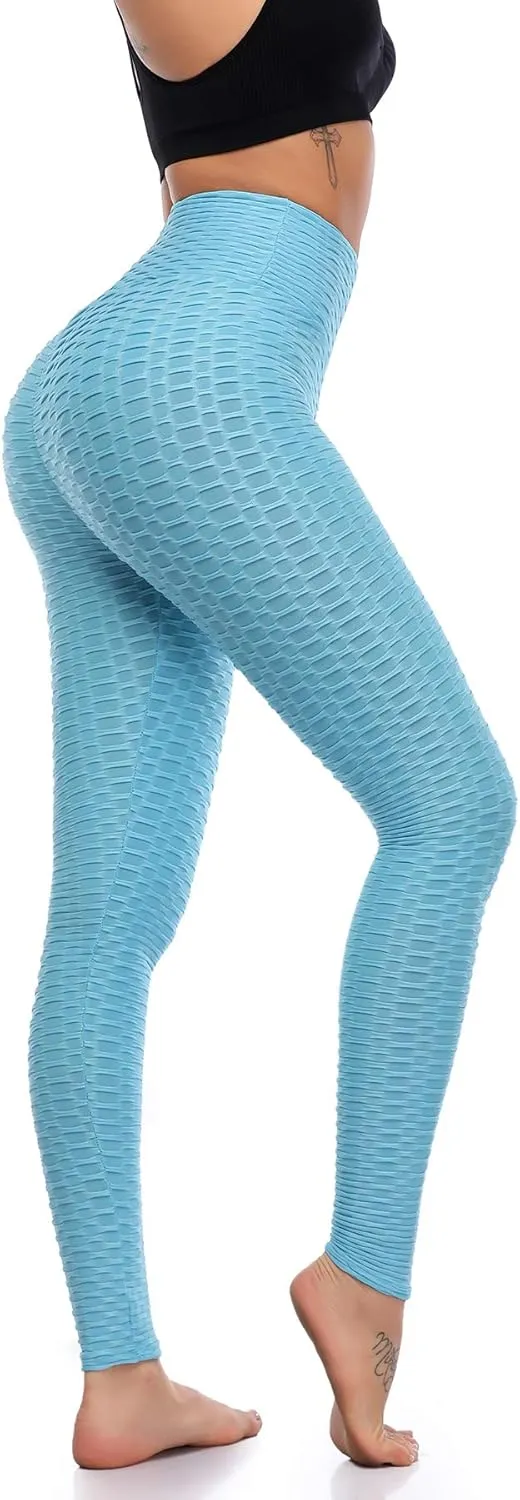 Butt Lifting Leggings for Women Yoga Workout Gym High Waisted Plus Size Soft Tummy Control Pants