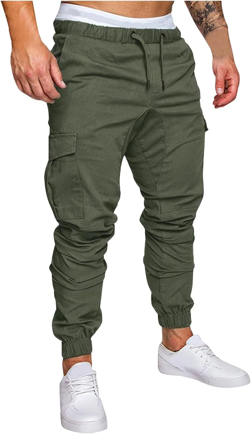 Cargo Sweatpants for Men Mens Lounge Pants Men Casual Cargo Pants Hiking Pants Workout Joggers Men's Reflective Cargo