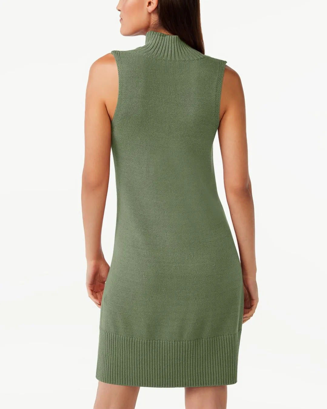 Chang Yun Women's Sleeveless Turtleneck Sweater Dresses 2024 Casual Knit Pullover Sweaters Dressy Bodycon Tank Mini Dress