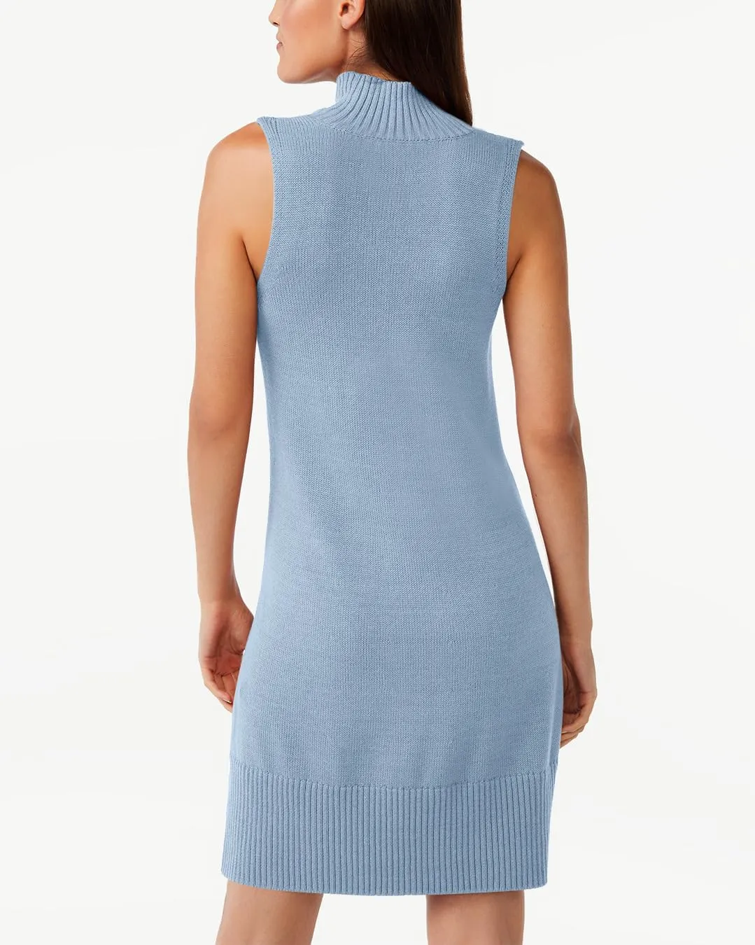 Chang Yun Women's Sleeveless Turtleneck Sweater Dresses 2024 Casual Knit Pullover Sweaters Dressy Bodycon Tank Mini Dress