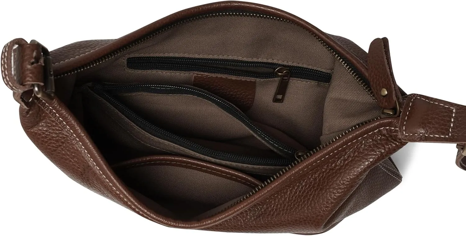 Classic Leather Hobo Shoulder Bag Leather Adjustable Strap Minimalist Style Genuine Cowhide Perfect for Everyday Use