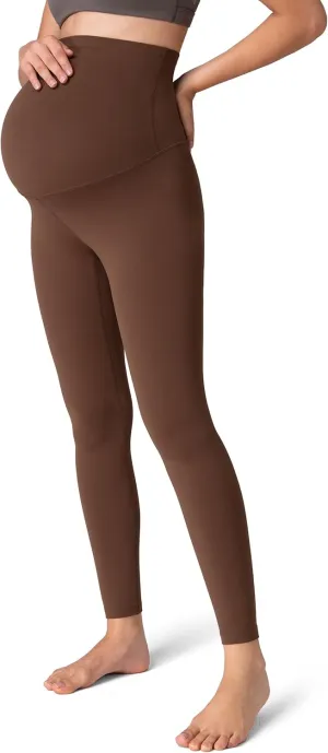 Colorfulkoala Womens Dreamlux Maternity Leggings Over The Belly 25" / 28" Inseam Soft Workout Activewear Yoga Pregnancy Pants