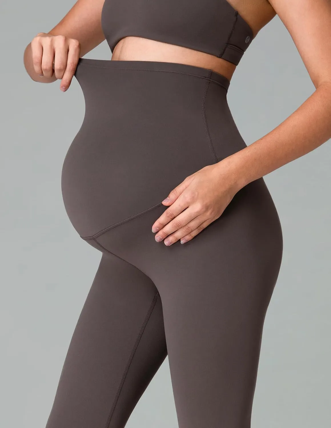 Colorfulkoala Womens Dreamlux Maternity Leggings Over The Belly 25" / 28" Inseam Soft Workout Activewear Yoga Pregnancy Pants