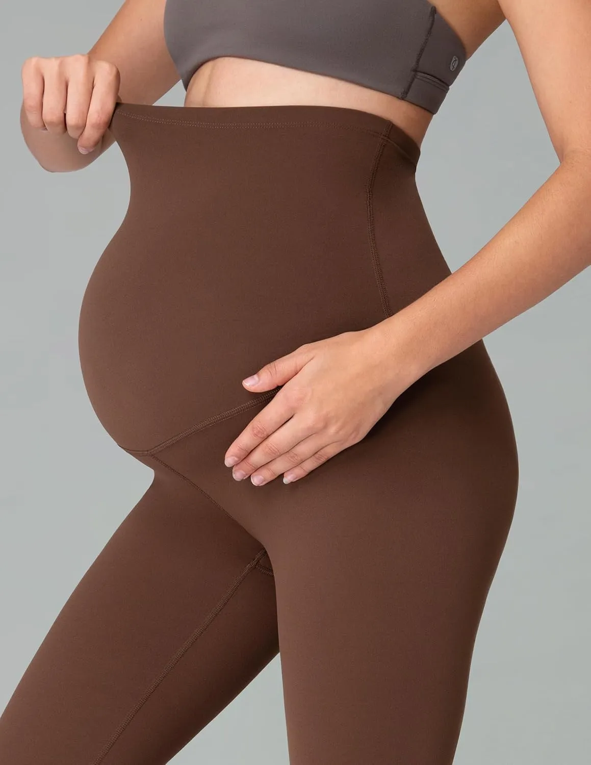 Colorfulkoala Womens Dreamlux Maternity Leggings Over The Belly 25" / 28" Inseam Soft Workout Activewear Yoga Pregnancy Pants