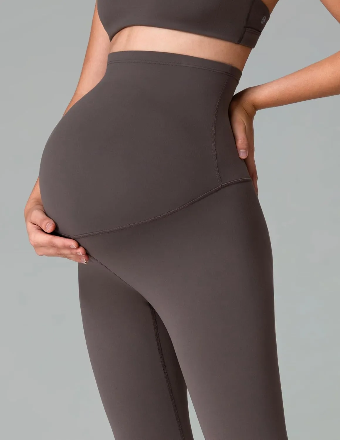 Colorfulkoala Womens Dreamlux Maternity Leggings Over The Belly 25" / 28" Inseam Soft Workout Activewear Yoga Pregnancy Pants