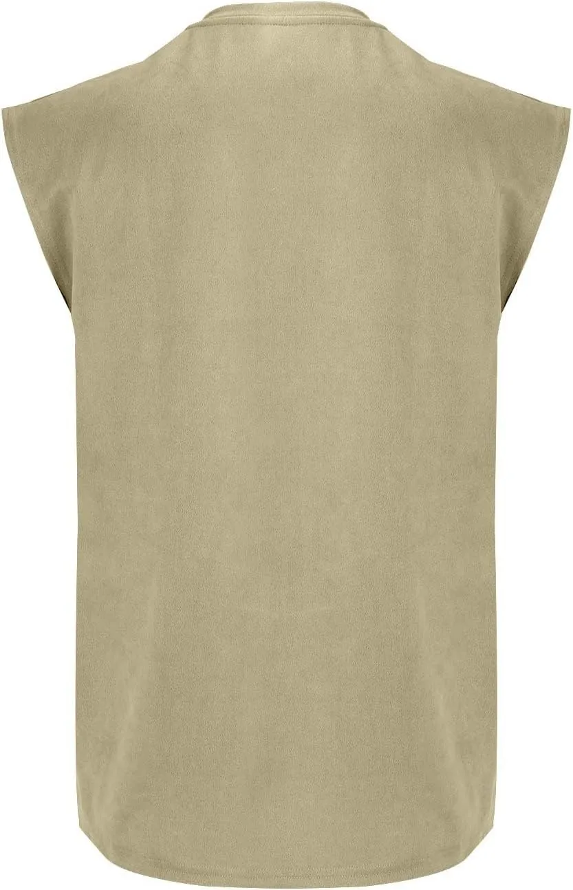 Cool Quick Dry Running Tunics Mens Athletic Sleeveless Tank Tops Gym Workout Muscle Outdoor Tees