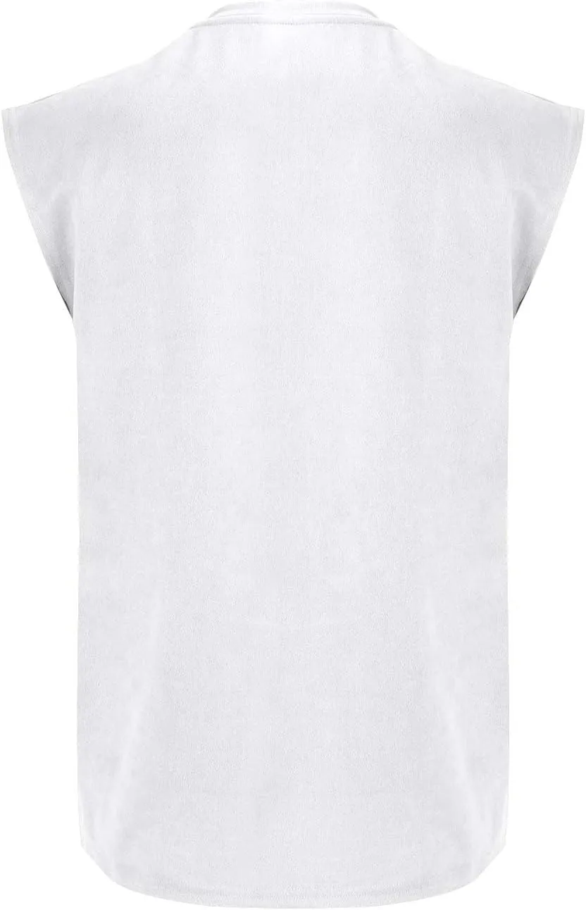 Cool Quick Dry Running Tunics Mens Athletic Sleeveless Tank Tops Gym Workout Muscle Outdoor Tees