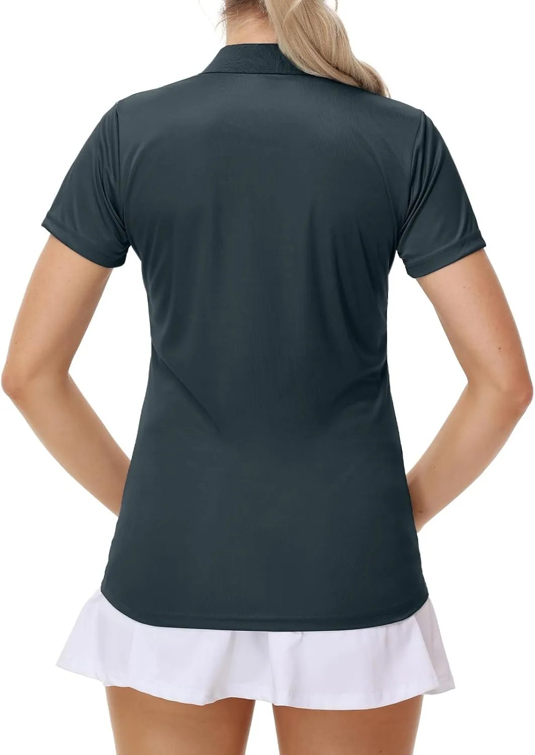Corna Women's Golf Polo Shirts Collared Short Sleeve Tennis Tops Dry Fit Moisture Wicking Sun Protection T-Shirt UPF 50 