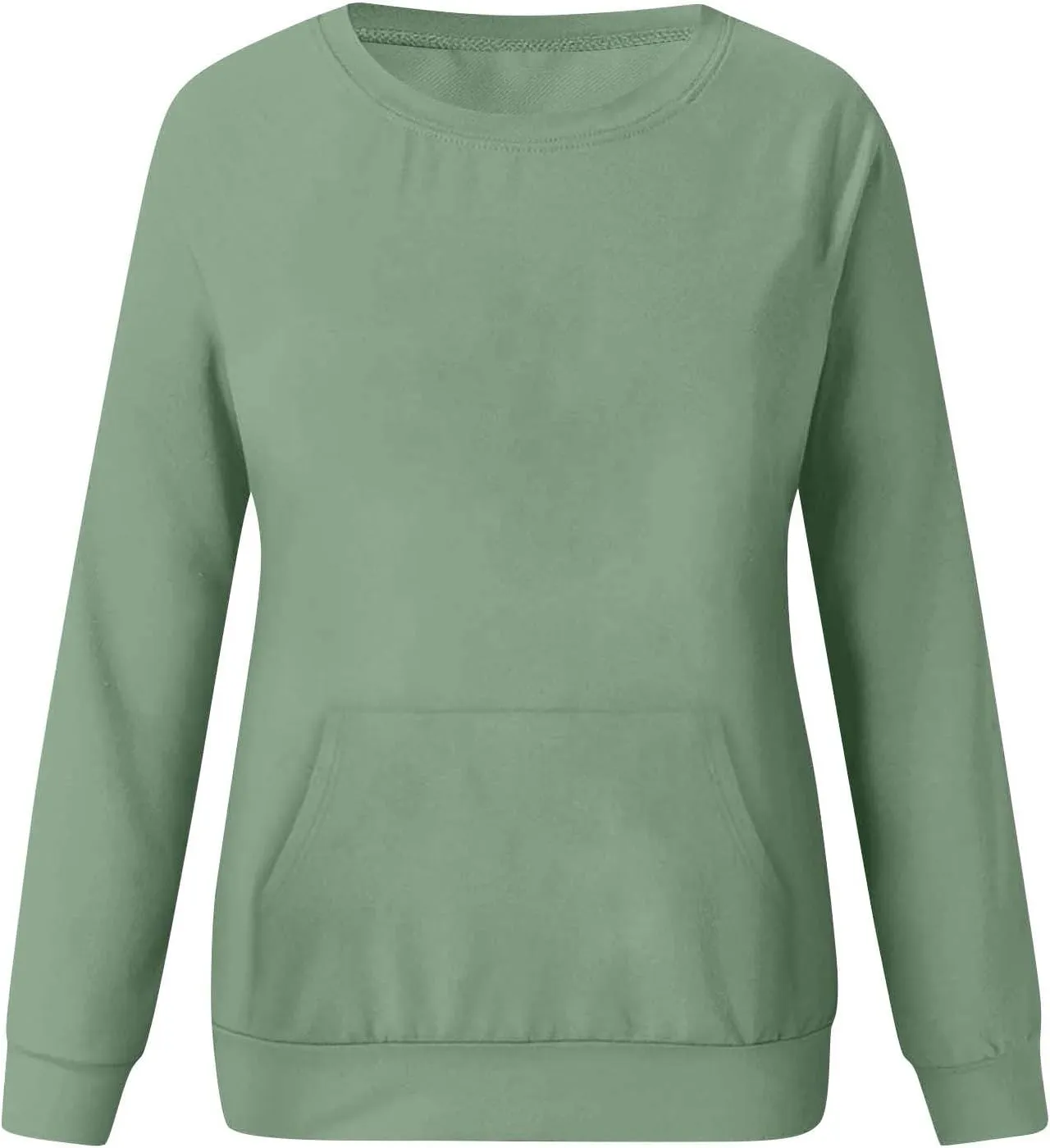 Crewneck Sweatshirts Women Fleece Oversized Hoodie Basic Trendy Hoodies Vintage Comfy Preppy Sweatshirt with Pockets