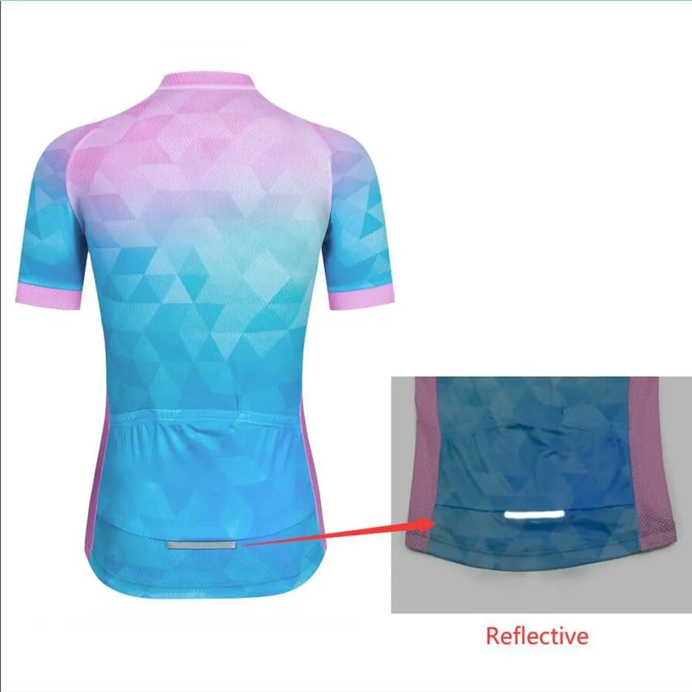 Cycling Jersey Women, Road & Mountain Ladies Bike Shirt, Bicycle Biking Tops S-3xl
