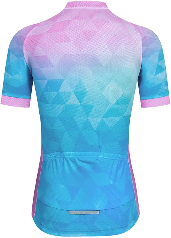 Cycling Jersey Women, Road & Mountain Ladies Bike Shirt, Bicycle Biking Tops S-3xl
