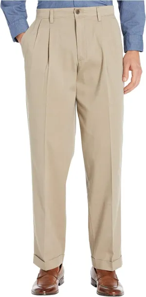 Dockers Men's Relaxed Fit Easy Khaki Pants-Pleated, Timberwolf, 42W x 32L