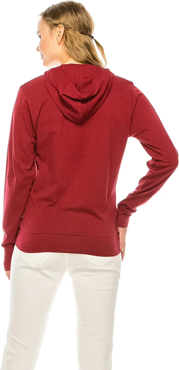 Eevee Women's Full Zip Hoodie - Lightweight Jacket Active Sweater Hooded Sweatshirt Slim Fitting Yoga Activewear