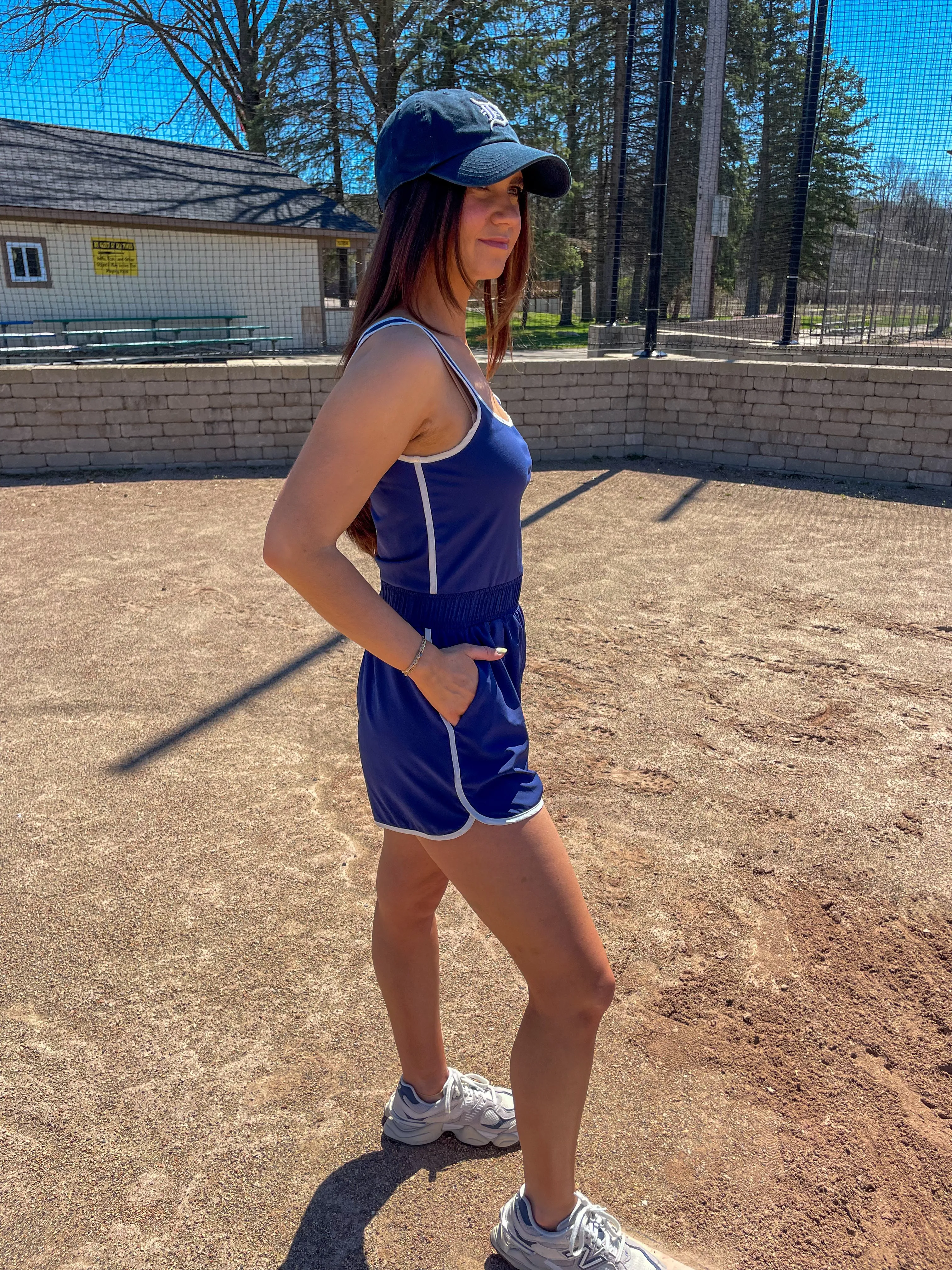 Everyday Navy Romper