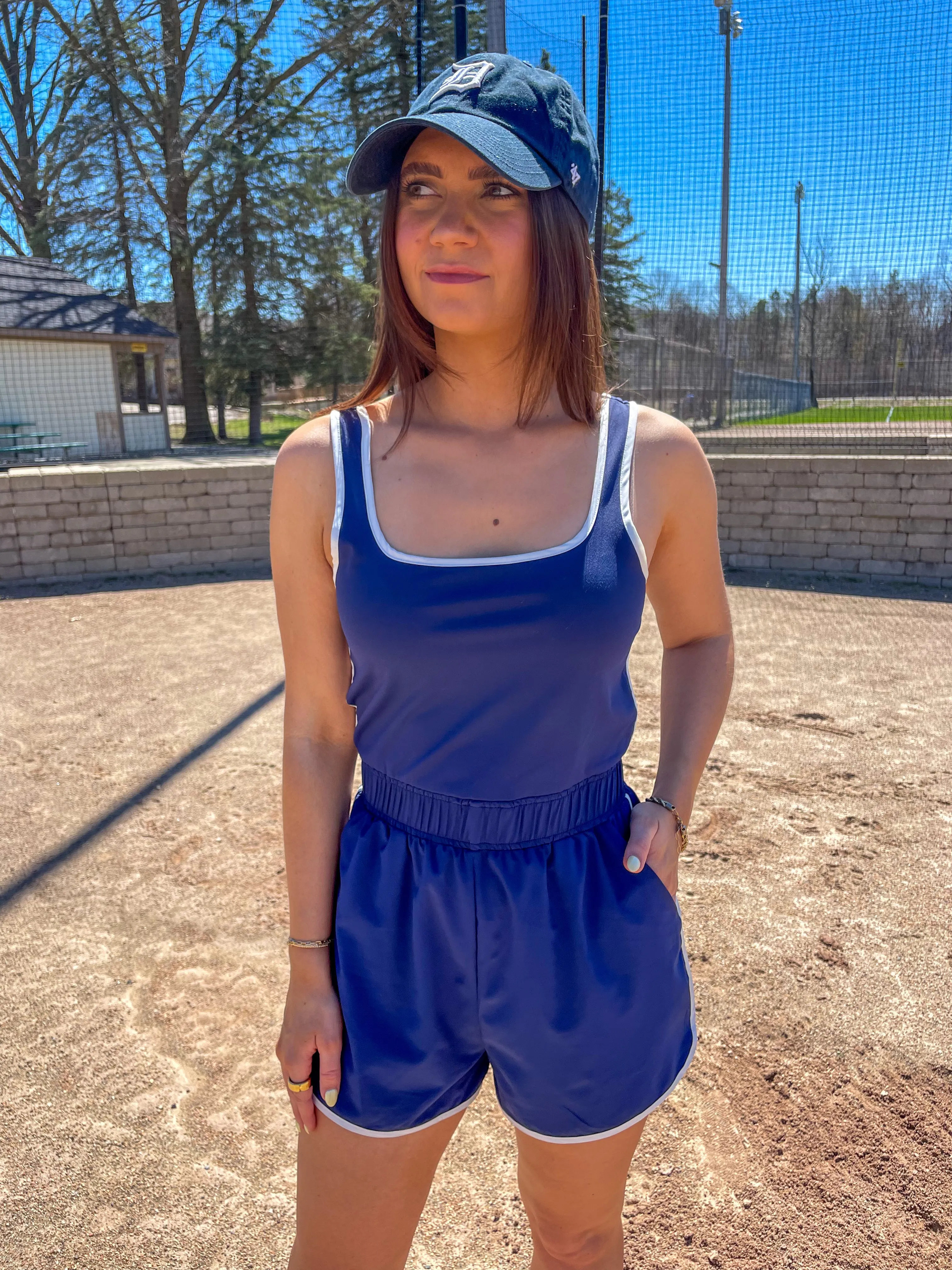 Everyday Navy Romper