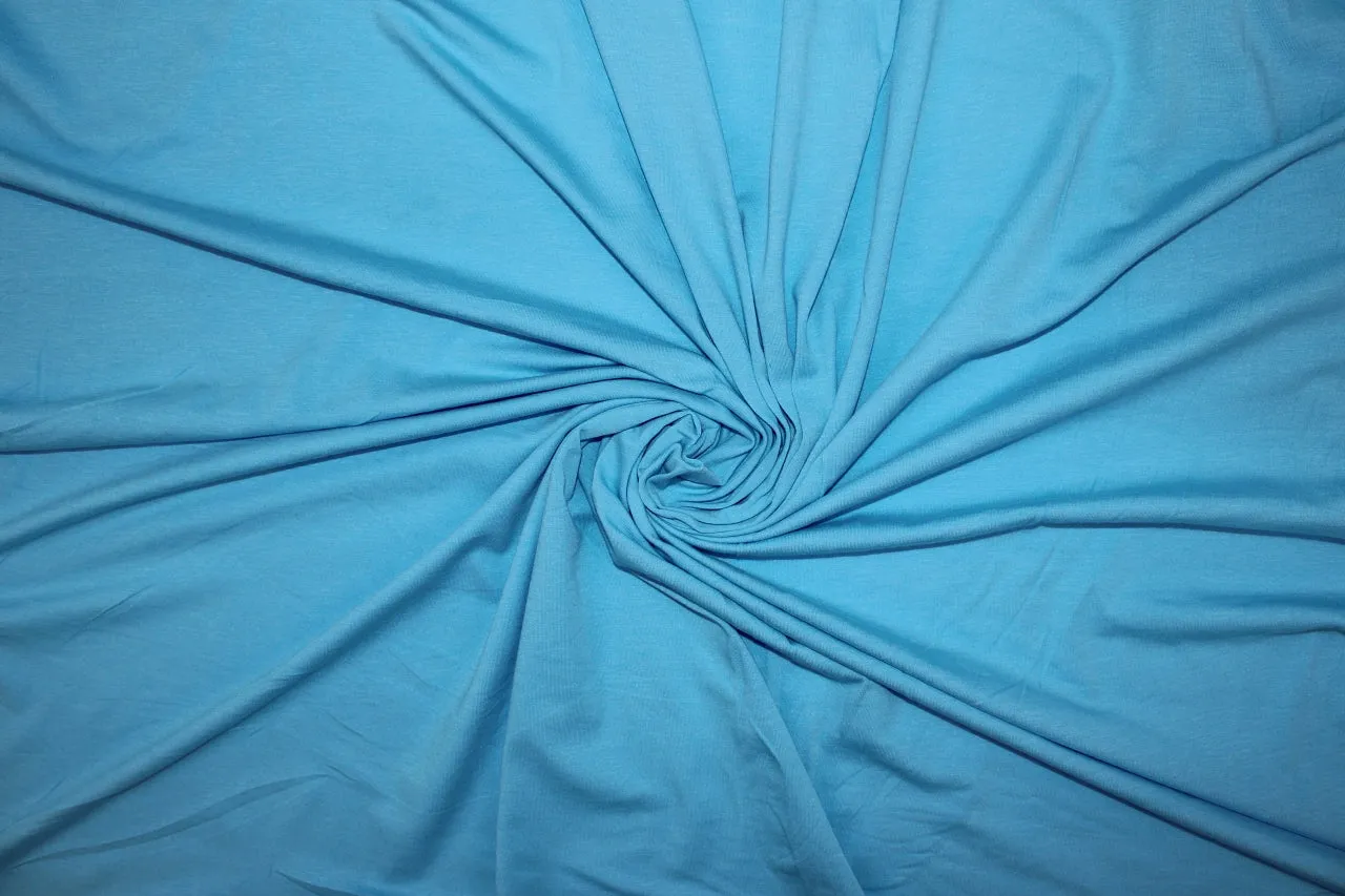 Extra Wide Rayon Jersey - Blue Skies