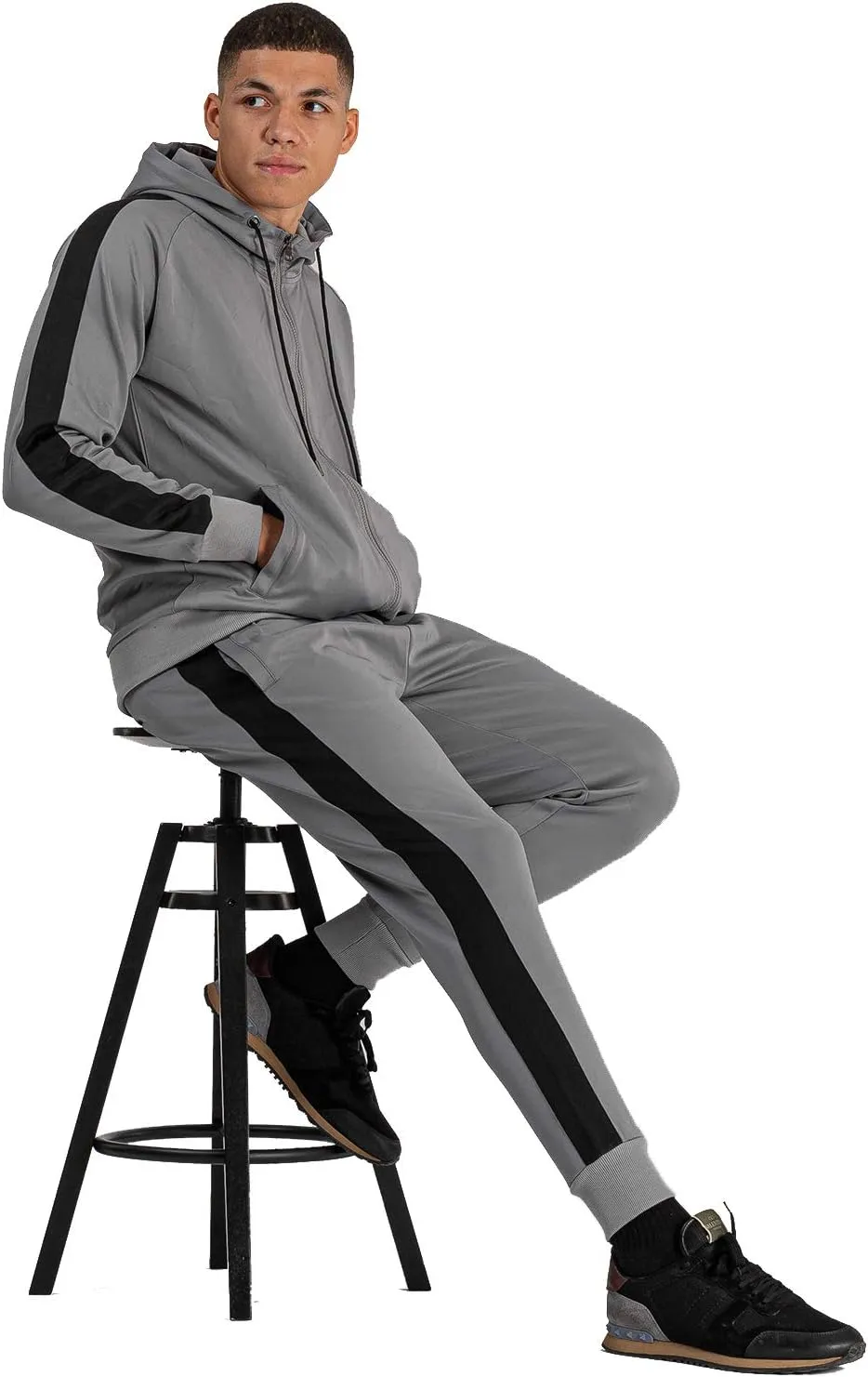 GINGTTO Mens Jogging Activewear Outfits Sets Athletic Sweatsuit For Men 2 Piece