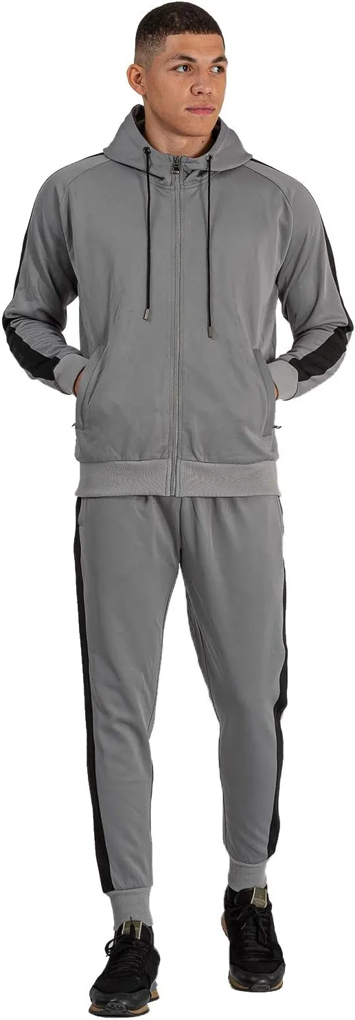 GINGTTO Mens Jogging Activewear Outfits Sets Athletic Sweatsuit For Men 2 Piece