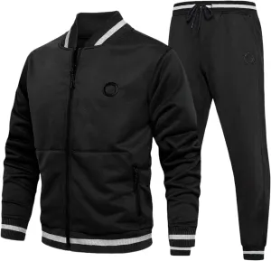 GUOYUXIAO Men's Running Sportswear for Autumn and Winter, Student Hoodies, 2-Piece Sets