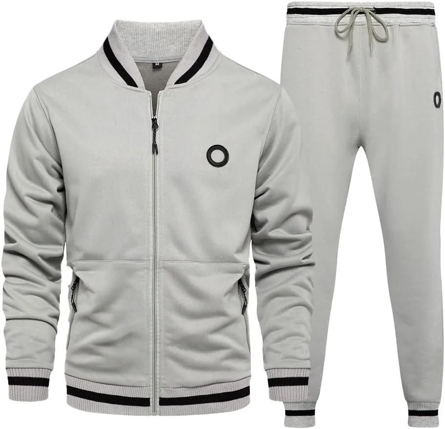 GUOYUXIAO Men's Running Sportswear for Autumn and Winter, Student Hoodies, 2-Piece Sets