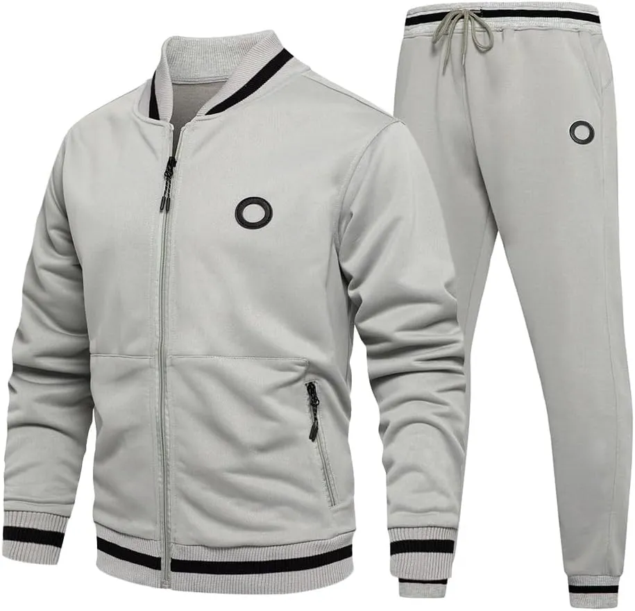 GUOYUXIAO Men's Running Sportswear for Autumn and Winter, Student Hoodies, 2-Piece Sets