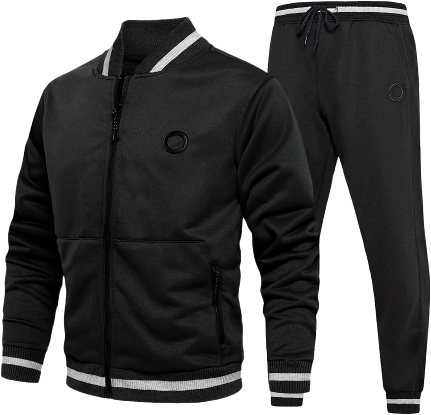 GUOYUXIAO Men's Running Sportswear for Autumn and Winter, Student Hoodies, 2-Piece Sets
